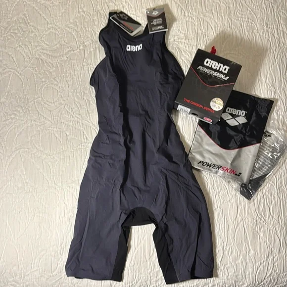 Arena NWT Powerskin Carbon Flex VX tech suit - open back, dark grey/black - Picture 1 of 5